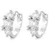 Brincos Geométricos de Diamante de Fileira Única para Mulheres Prata Esterlina 925 Incrustados com Zircônia Luxo Acessível Brincos de Alta Qualidade Joias Modernas Simples Versáteis