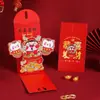 Envelope Vermelho de Ano Novo 2026 Novo Modelo Pop-Up 3D Personalizado Criativo Dobrável Pacote Vermelho para o Ano do Cavalo Envelope de Dinheiro da Sorte para Crianças