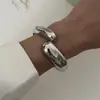 Pulsera Geométrica Exagerada con Cortes Personalizados Transfronteriza Europea y Americana Moda Industria Pesada Diseño de Nicho Aleación Fotosensible Pulsera