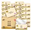 Papel de Tejido Qingfeng Grueso y Suave de 4 Capas, 90 Hojas por Paquete, Papel Higiénico Doméstico, Servilletas, Pañuelos Faciales, Caja Completa, Económico al por Mayor, Dropshipping