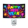 Fondo navideño personalizado para fábricas transfronterizas, decoración de ambiente festivo, personalización de banner de Año Nuevo 2026 para interiores