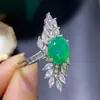 Venta Directa de Fábrica Anillo Pendientes de Plata S925 Batata Pequeña Ópalo Verde Popular Regalo para Novia Regalo para Mejor Amiga Nuevo Modelo Mujeres Fábrica