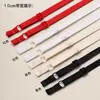 Artículos en stock correa de ajuste de sujetador correa de hombro acabada en blanco y negro sujetador traje de baile banda elástica tirantes venta directa del fabricante