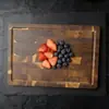Tabla de Cortar Ranurada de Madera de Acacia Ma Zhan, Tabla de Cortar de Madera Adecuada para Cocinas Caseras, Restaurantes, Picnic y Campamento