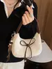 Outono/Inverno 2026 Novo Design Bolsa de Mão/Transversal com Laço Bolsa Melade Tendência Versátil Fashionável Feminina