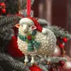 Pingente Esquilo de Natal 2D Ouriço / Ovelha Desenho Animado Pingente de Árvore de Natal Decoração Pingente de Golfinho de Natal