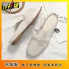 Mules Femininas Fofas Estilo Menina Preguiçosa Celebridade da Internet Slip-On para Primavera/Verão 2025 Planas Modernas Versáteis Sapatos com Laço