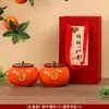 Enfeites Decorativos de Caqui para Chá de Casa Nova, Decoração de Casa Nova, Boa Sorte ao se Mudar para uma Casa Nova, Itens para a Cerimônia de Chá de Casa Nova
