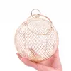 Bolsa de Jantar Metálica Oca Popular Europeia e Americana Bolsa de Mão Tênis Bolsa de Maquiagem com Temperamento Bolsa Transversal Bolsa de Noite para Casamento