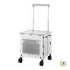 Carrito de Compras con Mango Ensanchado para Uso Doméstico, Puede Sostener Botellas de Agua, Carrito Pequeño de Comestibles con Ruedas Ensanchadas, Carrito para Acampar al Aire Libre