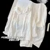 Pijama Dulce de Algodón Nube para Niñas, Nuevo Estilo Primavera/Otoño, Manga Larga, Cuello de Solapa, Se Puede Usar Afuera, Ropa de Casa de Dibujos Animados, Conjunto de Dos Piezas