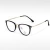 Fábrica S11980, venta al por mayor, pegamento dorado, monturas de gafas mixtas, monturas de gafas retro lisas, monturas de gafas clásicas versátiles para miopía