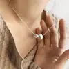 Plata S925 Estilo Japonés y Coreano Simple Moderno Tamaño Cuentas Cepilladas Cadena de Hueso de Serpiente Nicho Entrada Lujo Cadena para Clavícula Joyería de Moda