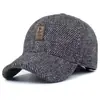 Nuevo Estilo de Invierno para Hombres de Mediana Edad y Ancianos, Cálido, Forro de Polar, Engrosado, Gorra Plana de Cuero para Hombre Mayor Abuelo, Protección contra el Frío, Protección para los Oídos, Gorra Plana