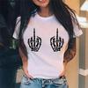 [Esta versão pode ser feita conforme a necessidade] Camiseta feminina solta estampada