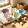 Atacado tigela de cerâmica fofa para cachorro e gato, tigela para pet com proteção para o pescoço, anti-derramamento, boca inclinada, com pernas altas, tigela de comida para gato anti-queixo preto