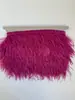 En stock 51 Colores Borde de Tela de Plumas de Avestruz 7-9cm Cinta de Plumas de Encriptación Decoración de Vestido de Novia Tira de Tela de Plumas