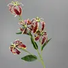 Flores Artificiales para Bodas Transfronterizas, Lirios Llama de 5 Cabezas para Decoración de Escenarios, Arreglos de Piso para Bodas, Lirios de Tallo Único