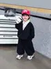 1563 Conjunto de Academia para Niños Primavera y Otoño Nueva Tendencia Versión Coreana Ropa para Niños Atuendo de Primavera para Niños Sudadera de Dos Piezas Falsas