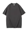 Nueva Camiseta de Hombre Hualiang Feeling Solona Verano Transpirable Cuello Redondo Color Sólido Casual Manga Corta Logo Estampado 220g