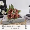 Atacado Transfronteiriço de 5 Flores de Peônia Exquisitas para Decoração de Fotografia Residencial, Jardinagem Artificial, Styling de Casamento e Arranjo de Flores
