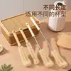 Cepillo para Tazas, Cepillo para Botellas, Cepillo Limpiador de Tazas, Herramienta Mágica para Limpiar Licuadora de Leche de Soya, Sin Esquinas Muertas, Mango Largo para Limpieza de Cocina en Casa