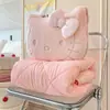 Almohada y manta de gato lindas dos en uno para siesta en la oficina, uso en el coche y como manta decorativa para mujeres