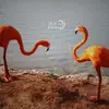 Nova decoração de flamingo simulação artesanato de penas adereços para fotografia de janela animal de pena de jardim paisagístico