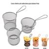 Cesta Criativa Redonda Batatas Fritas, Cesta de Fritura Americana, Mini Lanche Restaurante Dim Sum Cesta Filtro Fritura Rede de Vazamento de Óleo Grade