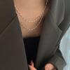 Collar de plata de ley S925 con cuentas de arroz y flores italianas, cadena de clavícula para hombres y mujeres, cadena de alta moda 2023, nuevo