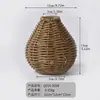 Vaso Tecido à Mão Arranjo de Flores, Arranjo de Flores de Rattan Sintético de Alto Nível, Vaso Pequeno, Pequenos Ornamentos Criativos, Vaso de Decoração para Casa