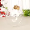 Cubierta Dorada y Plateada Bola de Navidad Transparente Exportación Venta Caliente Artesanía de Soplado de Plástico Bola de Plástico Decoración Navideña Bola Colgante Suministro