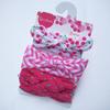 Diadema para Bebé Transfronteriza Juego de Tres Piezas Lazo Estampado Diadema para Bebé Lindo Elástico Set de Adornos para la Cabeza para Niñas