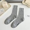 Calcetines de Algodón para Mujer de Media Pantorrilla, Sueltos, para Primavera y Otoño, Absorbentes de Sudor, Transpirables, Antibacterianos, Sin Costuras, Anti-Olor, Antibacterianos, Cómodos