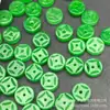 Jadeta Verde Seca Fivela de Dinheiro Grossa Contas Soltas Acessórios para Colar Pulseira DIY Feitos à Mão Peças Espaçadoras de Jade Atacado