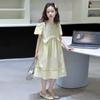 Vestido de verano de manga corta para niñas, nuevo estilo infantil, de algodón, informal, holgado, cómodo, estilo occidental, a la moda.