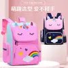 Mochila Escolar Unicornio Grado Uno, Dos y Tres Escuela Primaria Linda Niña Dibujos Animados Estudiante Mochila Impermeable Ligera