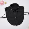 Li Hongyuan Outono e Inverno Nova Moda Indústria Pesada Frisado Camada Dupla Organza Bordado Moda Desgaste Acessórios Camisa Gola Falsa