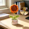 Presente do Dia do Professor: buquê de girassol artificial, planta em vaso, decoração de mesa, presente para estudantes e crianças darem aos professores