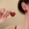 Brincos de orelha quadrados super brancos retrô angola vermelho amor elegantes e luxuosos de alta qualidade, todos combinando com brincos da moda