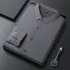 Camisas de Manga Larga Populares para Hombre Invierno 2025, Ropa Casual de Invierno para Hombres de Mediana Edad, Acolchado de Terciopelo, Camisas Térmicas sin Planchar, Dropshipping