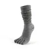 MEIKAN Calcetines de Yoga Calcetines de Dedos Calcetines Altos Calcetines Antideslizantes Calcetines para Pilates para Mujer Calcetines para el Suelo Calcetines Apilados