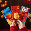 2026 Año del Caballo Nuevos Sobres Rojos de Peluche para Año Nuevo y Festival de Primavera, Sobres Rojos de Alta Gama Coloridos Estampados en Oro de Mil Yuanes