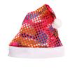 Gorro de Navidad con Lentejuelas Transfronterizo Nuevo Gorro de Navidad con Lentejuelas de Color Degradado Fiesta Decoración de Fiesta Gorro de Lentejuelas