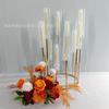 Novo casamento adereços de casamento ferro dourado galvanizado 12 castiçal festa em casa hotel decoração de mesa ornamentos