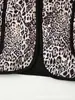 Venta al por mayor transfronteriza de ropa nueva para mujer de otoño/invierno: Estilo europeo y americano, a la moda, versátiles, corte holgado, chaquetas de algodón con estampado de leopardo