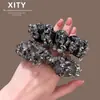 Elástico de Cabelo Brilhante de Cristal Luxuoso e de Alta Qualidade, Elástico de Cabelo Moderno de Alta Elasticidade para Penteados de Coque, Novo Elástico de Cabelo Estilo Coreano para Mulheres