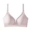 Sujetador Fino Transpirable Antibacteriano Suave de Soporte Suave Levanta Busto Sin Costuras para Primavera y Verano con Copas de Gota de Agua para Prevenir la Flacidez y Recoger los Lados del Pecho