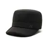 Chapéu Plano de Pelo de Vison Quente com Proteção para Ouvido Masculino de Inverno para Homens de Meia-Idade e Idosos e Pais Chapéu de Algodão à Prova de Vento e Frio com Forro de Lã