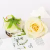 Cabezas de Flores de Rosa Artificiales, Flores Falsas, Flores de Seda, Rosa Nieve Rosa Arreglo de Ramo DIY, Flores de 10 cm